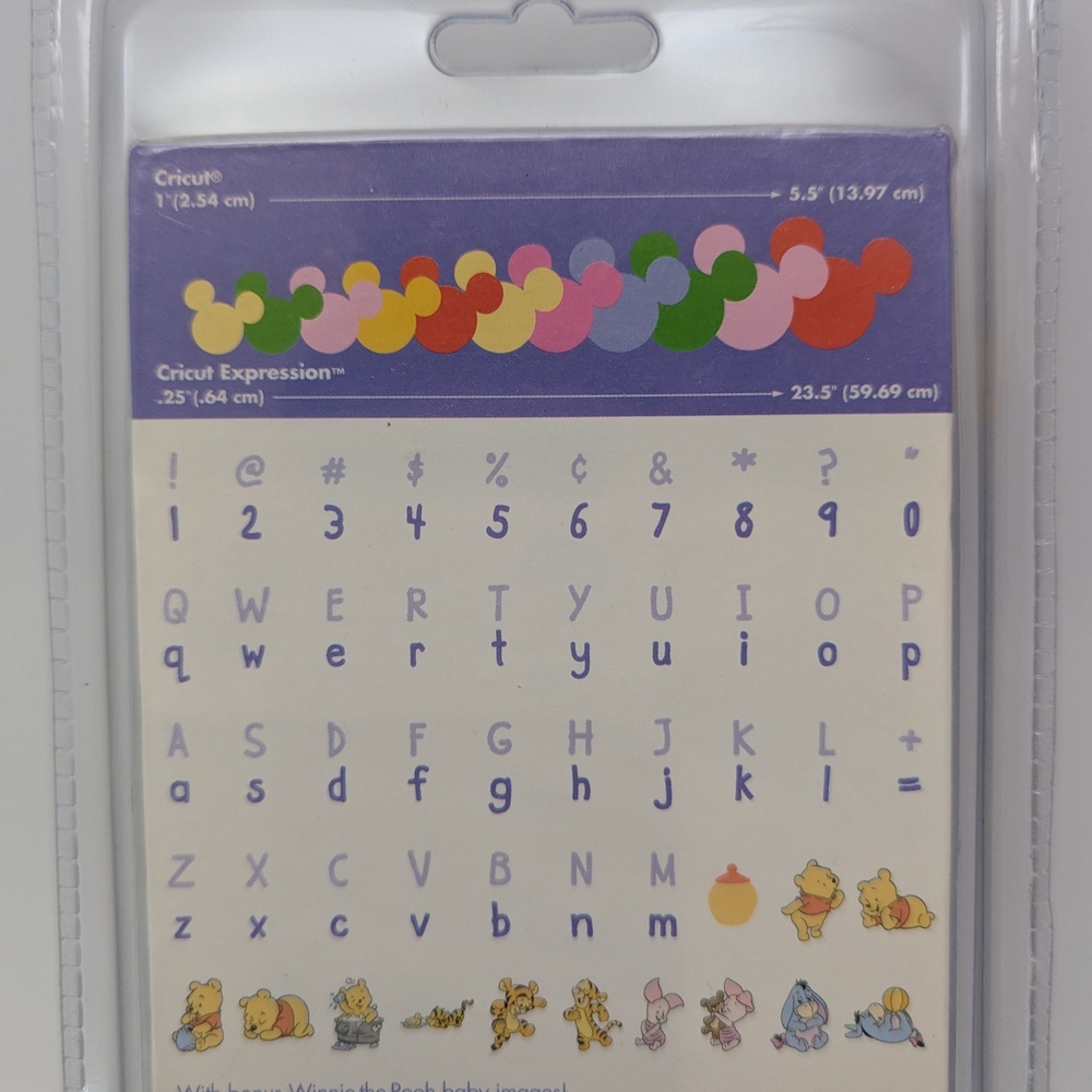 Cricut Disney Winnie The Pooh Font Vintage Cartridge - Picture 4 of 4